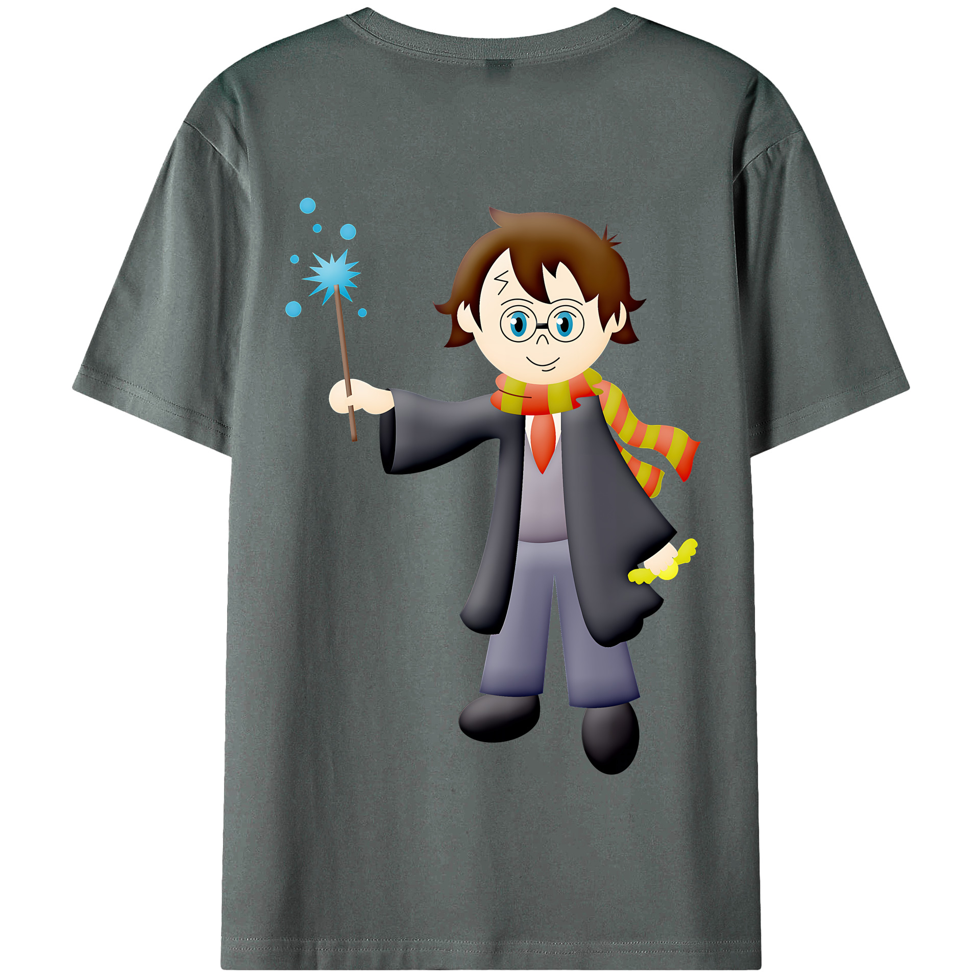 （画像用） Harry Potter ハリー・ポッターシリーズ 綿100％半袖Tシャツ（背面プリント）